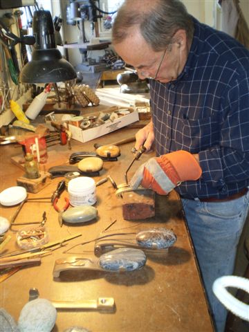 Colby Smith in his shop